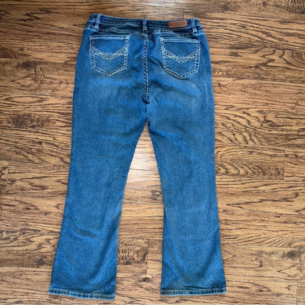 Rock & Roll Cowgirl Jeans Womens 33x32 light Mid Rise Bootcut Stretchy Western
